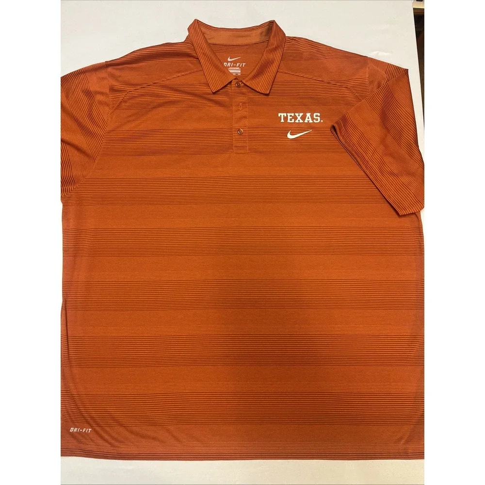 TEXAS LONGHORN POLO SHIRT-NIKE COACHES POLO Men's 3XL Orange